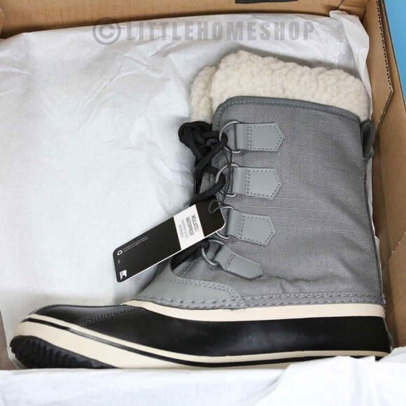 NWT Sorel Winter Carnival Waterproof Boot in Quarry, Black, Size 7 - Picture 8 of 8